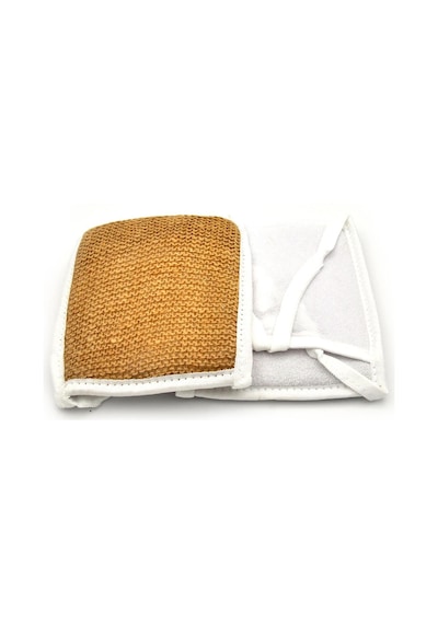 Doğal Jüt İp Eldiven Tipi Kare Banyo Lifi Hamam Vücud Kesesi 16x20 Cm.