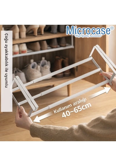 Microcase Dolap İçi Ekstra Alan İçin Metal Ayakkabı Standı 10x20x40-65cm 2 Adet Al5457 Siyah Microcase Dolap İçi Ekstra Alan İçin Metal Ayakkabı Standı 10x20x40-65cm 2 Adet Al5457 Siyah