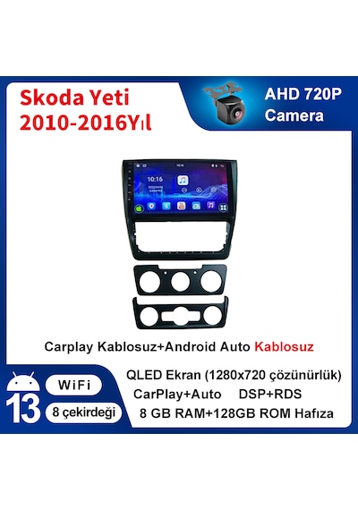 Skoda Yeti 2010-2016 Yıl Multimedya 8-128 Gb Navigasyon