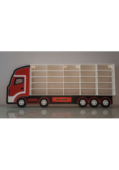 Hot Wheels Tır Temalı Duvar Standı Siyah, Kırmızı, Beyaz