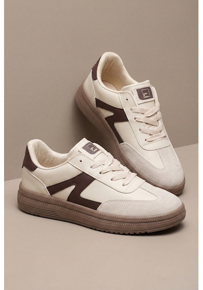 Tonny Black Rahat Kalıp Kauçuk Taban Bağcıklı Sneaker Kadın Bej Kahve Sneaker Tbtyldz005 Bej - Kahverengi Tonny Black Rahat Kalıp Kauçuk Taban Bağcıklı Sneaker Kadın Bej Kahve Sneaker Tbtyldz005 Bej - Kahverengi