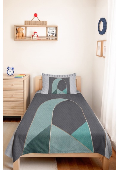 Geometrik Gri Genç Odası Tek Kişilik Pike Takımı - Modern Mint 160x220 Cm Kapitone Yatak Örtüsü Masalsı Dalgakıran Kırığı Geometrik Gri Genç Odası Tek Kişilik Pike Takımı - Modern Mint 160x220 Cm Kapitone Yatak Örtüsü Masalsı Dalgakıran Kırığı