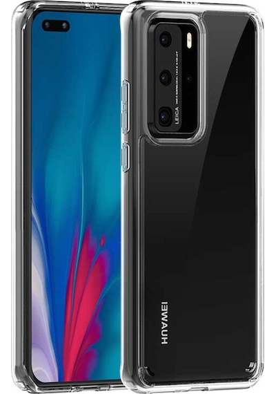 Huawei P40 Pro Kılıf Zore Coss Şeffaf Sert Silikon Kılıf Renksiz