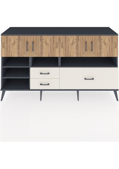 Hyperion Konsol 8 Raflı 3 Çekmeceli 4 Kapaklı 176x44x99 Antrasit- Antrasit-çam/aytaşı Hyperion Konsol 8 Raflı 3 Çekmeceli 4 Kapaklı 176x44x99 Antrasit- Antrasit-çam/aytaşı