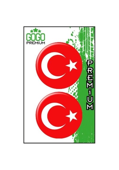 Türk Bayrağı 1 5x5 Cm İkili Damla Etiket Çok Renkli
