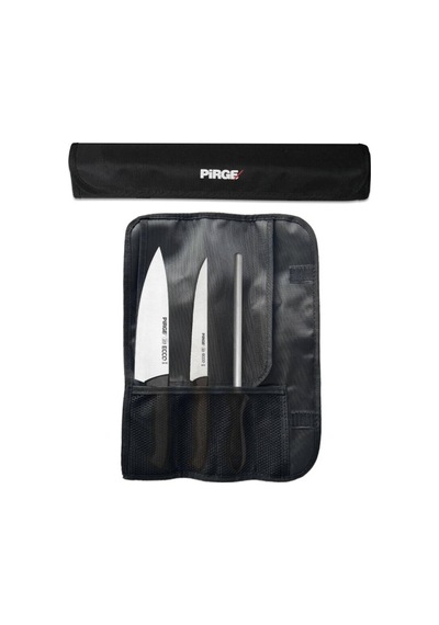 Pirge 38403 Ecco Çantalı 3 Lü Bıçak Seti Siyah