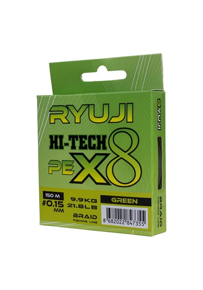 Ryuji Hi-tech X8 150m 0.08mm Green İp Misina Standart - 0.13