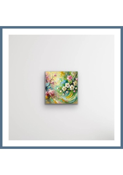 Buradabulabilirsin İlkbahar Mevsimi Kanvas Tablo 60x60cm Bbz Çok Renkli
