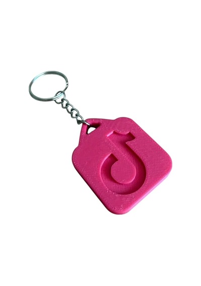 Nfc Anahtarlık - Tiktok Anahtarlık Pembe 4 Cm
