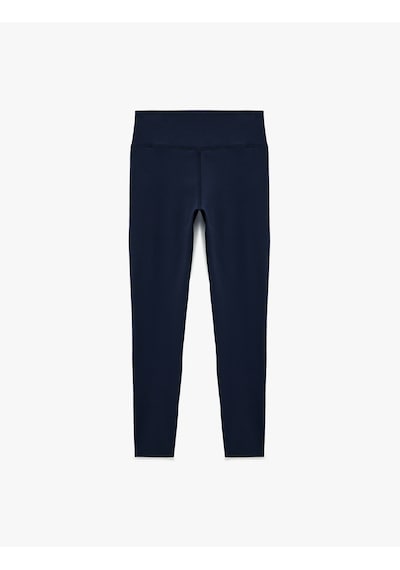 Koton Yüksek Bel Dikiş Detaylı Skinny Spor Tayt Lacivert 6sak40013nk Lacivert