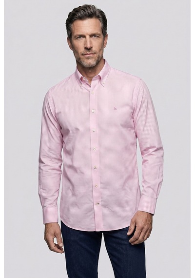 Bisse Pembe Regular Fit Pamuk Cepsiz Uzun Yaka Gömlek Gmeks261065 C29
