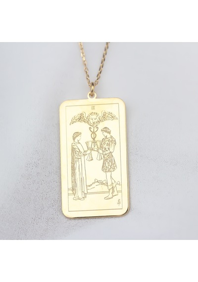 Glorria Kişiye Özel Gümüş Tarot Kartı Kolye
