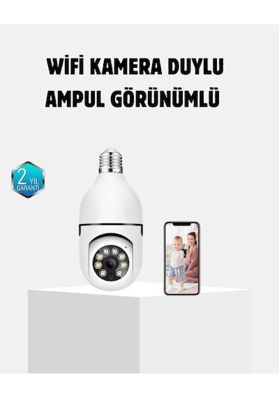 360 Derece Dönebilen Akıllı Duylu Kamera Ptz, Uzaktan Kontrol, Hareket Algılama - Lisinya