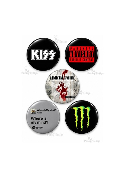 15 Li Rock Müzik Rozet Seti Duman Arctic Monkeys Linkin Park Radiohead Çanta Rozeti Yaka İğnesi Çok Renkli