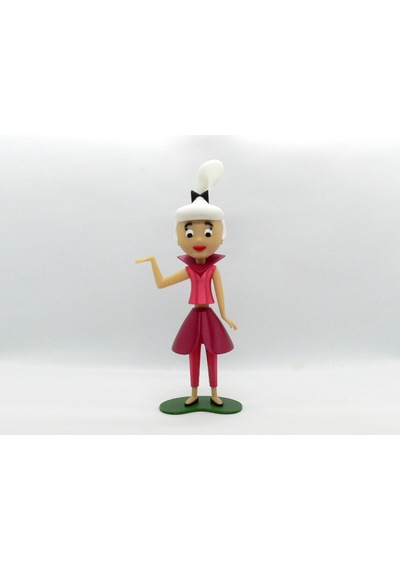 Retro-fütüristik Uzay Çağı Kadın Figürü - Pembe Elbiseli Modern Biblo