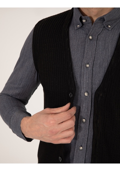 Pierre Cardin Erkek Siyah Triko Yelek 50263175-vr046 Siyah