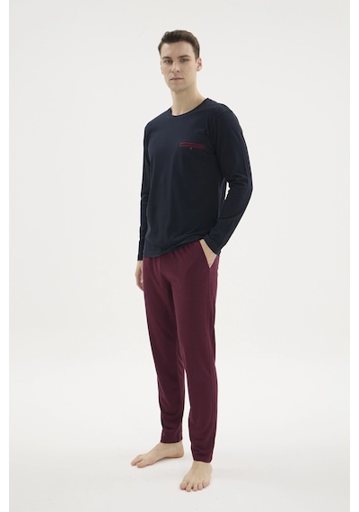 Angbutik Kocabey 9216 Erkek O.yaka Pijama Takım Lacivert