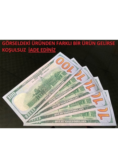 Aykar 15 Deste 100 Dolar Geçersiz 1. Kalite Çift Taraflı Baskı