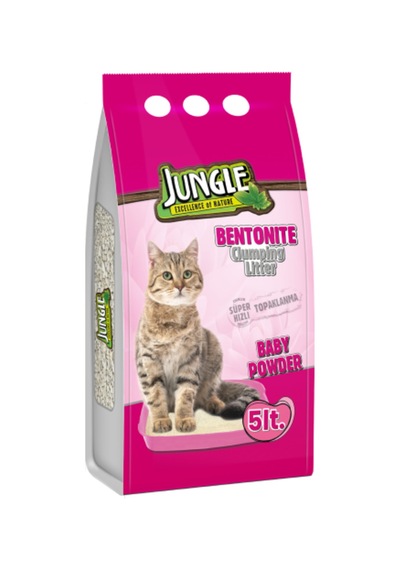 Jungle Bentonit Kedi Kumu İnce Parfümlü 5 Lt 1'li