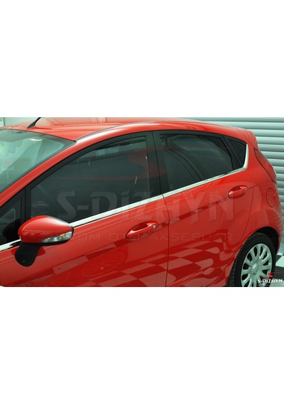 Ford Fiesta Krom Cam Çıtası 8 Parça 2009-2017 Paslanmaz Çelik