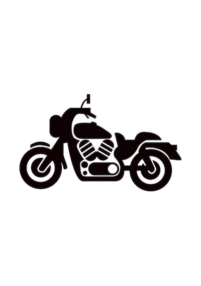 Motosiklet Folyo Sticker 30cm Uzunluk Siyah