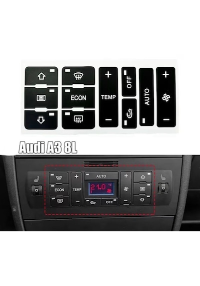 Audi A3 8l Uyumlu Klima Tuş Tamir Takımı Sticker Etiketi 1 Adet