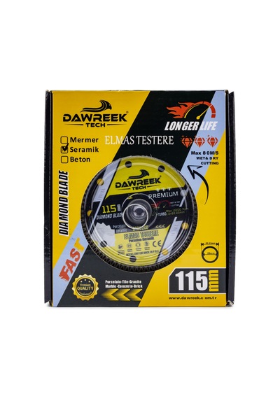 Dawreek Dt002cd 115mm Premium Sürekli Çember Elmas Testere Seramik
