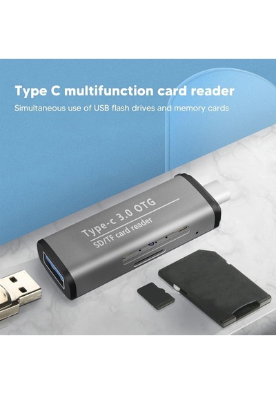 Type-c To Usb 3.0 Tf Sd Kart Okuyucu Usb Type-c Otg Adaptör Çevirici