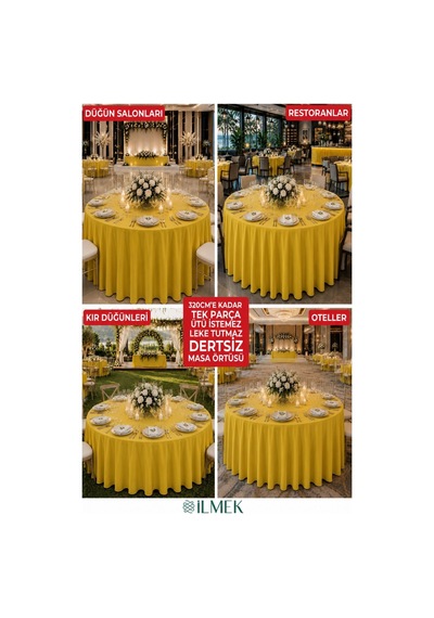 Dertsiz Yuvarlak Masa Örtüsü 280-300-320 Cm Geniş En Dikişsiz Düğün Davet Organizasyon Otel Restoran Limon Sarısı Limon Sarısı Dertsiz Yuvarlak Masa Örtüsü 280-300-320 Cm Geniş En Dikişsiz Düğün Davet Organizasyon Otel Restoran Limon Sarısı Limon Sarısı