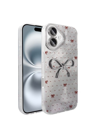Apple Uyumlu iPhone 16 Plus Kılıf Kamera Korumalı Figürlü Zore Ponti Silikon Kapak Açık Mavi