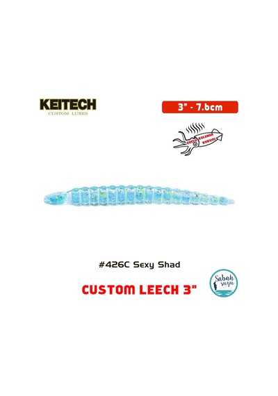 Keitech Custom Leech 7.6cm (3") #426C Sexy Shad