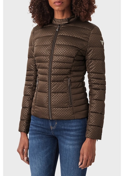 Guess New Vona Regular Fit Dik Yaka Şişme Mont W6yl16w2891 Kadın Mont W6yl16 W2891 G1cu Kahve