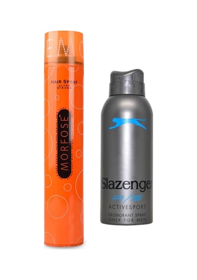 Morfose Ultra Strong Saç Spreyi Turuncu 400 ML + Slazenger Active Active Sport Erkek Deodorant