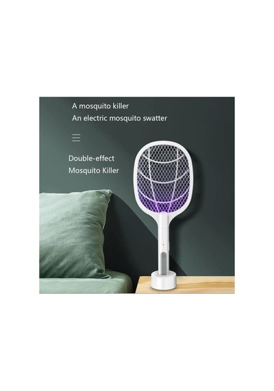Elektrikli Sineklik Raket Usb Şarj Edilebilir Fly Uv İşık Lambası İle Şarjlı Sinek Öldürücü Tuzak