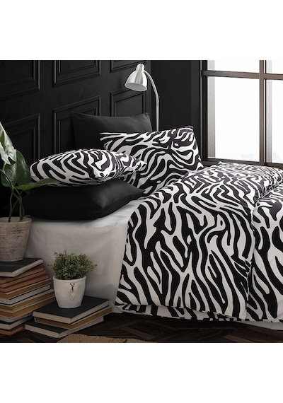 Coté Blanc Zebra %100 Pamuk Tek Kişilik Nevresim Takımı