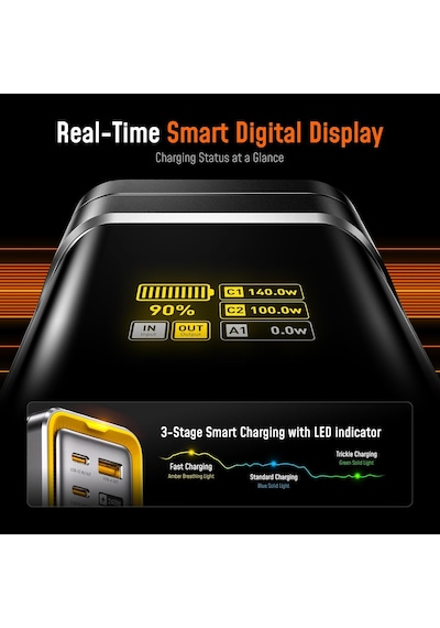Aohi Starship 27.600 Mah 240w Pd3.1 Powerbank, Akıllı Dijital Gös Diğer