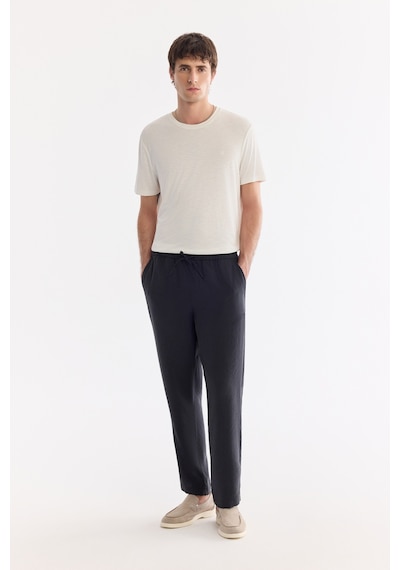 Avva Erkek Siyah Beli Lastikli Nefes Alan Modal Karışımlı Soft Touch Relaxed Fit Jogger Pantolon A61y3031