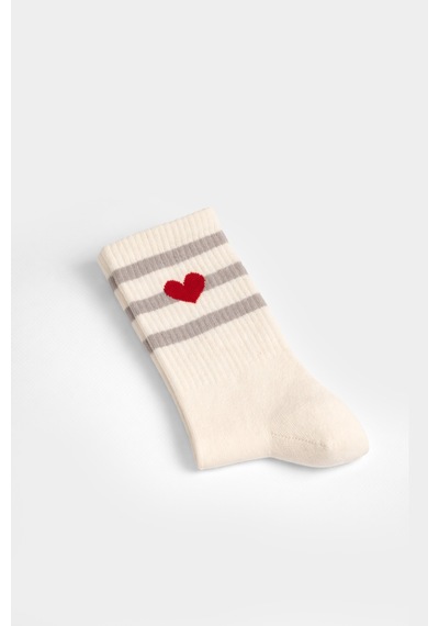 Inno Unisex Kalpli Kutulu Hediyelik Çorap Kırmızı