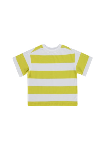 Civil Boys Basic Çizgili 2-5 Yaş Tişört - Sarı Limon Sarısı