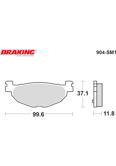 YAMAHA T-MAX 500 2007 BRAKING YARI METALİK ARKA FREN BALATASI 904SM1