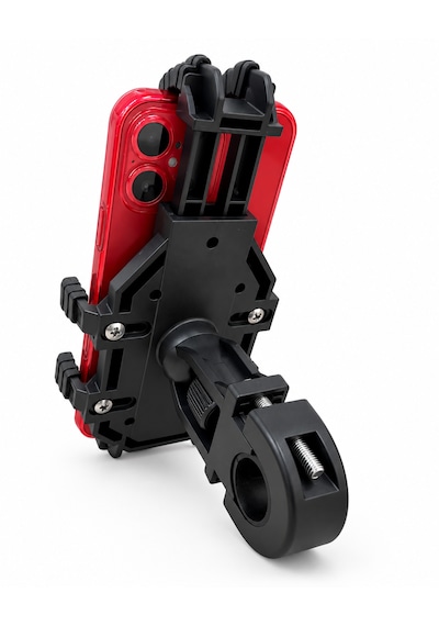 H110 Motosiklet Bisiklet Telefon Tutucu 8 Noktalı 360 E-scooter Uyumlu Gidona Bağlantılı Siyah