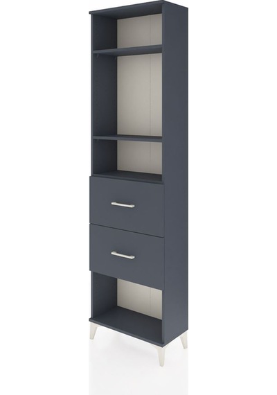 Arges Dolap 3 Raflı 2 Çekmeceli 60x30x221 Antrasit-antrasit Antrasit