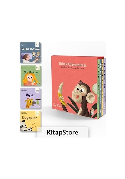 Bebek Üniversitesi Hikayeli İlk Kavramlarım 4 Kitap Set - Sincap Kitap