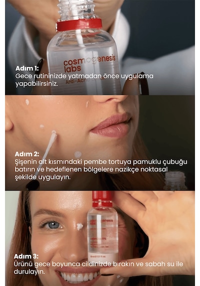 Cosmogenesis Labs Akne Önleyici Kurutucu Losyon 30ml – Yatıştırıcı Siyah Nokta Azaltıcı Vegan (%5 KALAMİN - YEŞİL ÇAY)