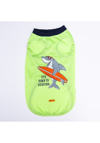 Pawstar Green Shark Büyük T-shirt 5xlarge 51x62x79 Cm