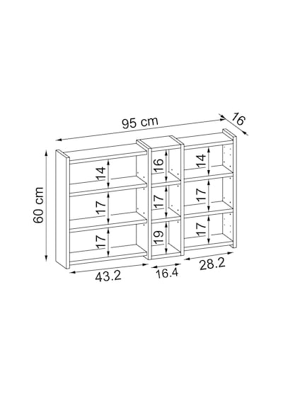 Banyo Dolabı Kulpsuz 2 Kapaklı Atlantik Çam Mdf 95 Cm Aynalı Dlp Atlantik Çam