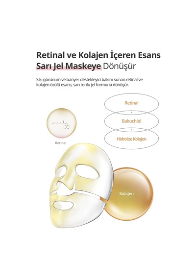 Yaşlanma Karşıtı Şeffaflaşan Kolajen Jel Maske Dermatory Retinal Collagen Lifting Gel Mask