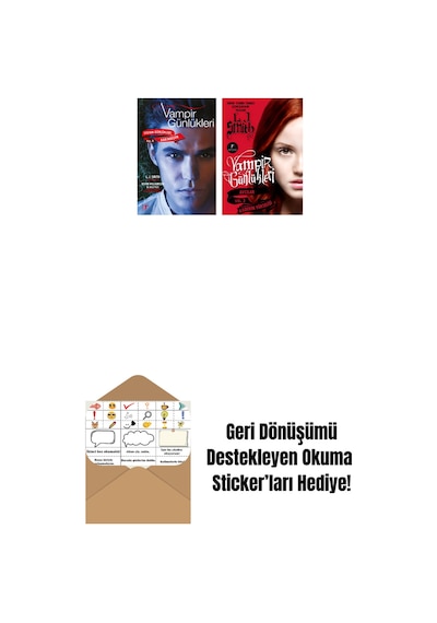 Vampir Günlükleri - Stefan Günlükleri Vol. 4 Karındeşen + Vampir Günlükleri - Vol. 3 Kaderin Yükselişi + Okuma Sticker'ları