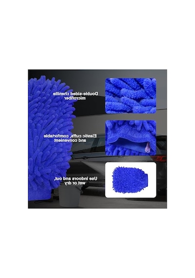 Premium Yumuşak Mikrofiber Yıkama Eldiveni, Çift Taraflı Ve Çizilmez 256