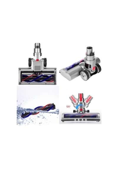 Dyson V8/v10/v11/v15 Uyumlu Yüksek Performanslı Valkyrie Elektrikli Döner Işıklı Zemin Fırçası Başlığı